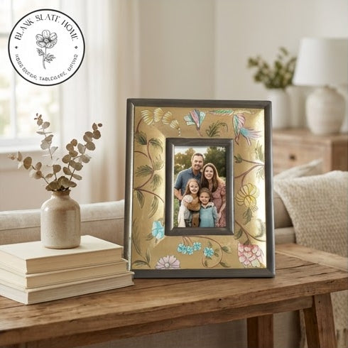 Photo Frame - Hand Painted - Golden Leaf (5"x7")