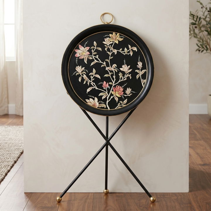 HAND PAINTED - TRIPOD STAND TABLE TOP - MIDSUMMER NIGHT