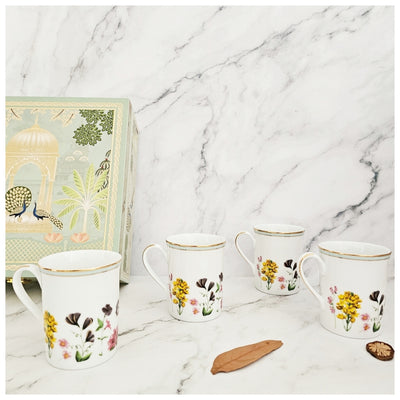Porcelain - Coffee/Tea Mug Set of 4 Pieces n a Gift Box - Nabi