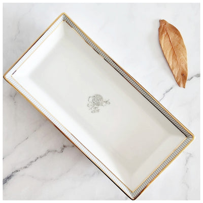 Porcelain - Platter/Tray - Rectangle Slim - Ash Grey