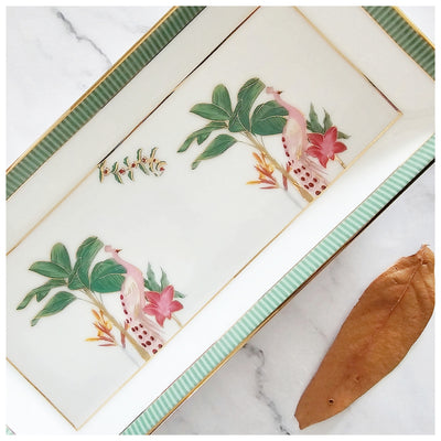 Porcelain - Platter/Tray - Rectangle Slim - Vrindavan