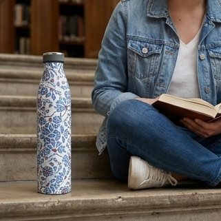 INSULATED 750 ml TALL BOTTLE - WHITE PEONY