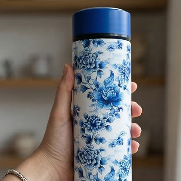 INSULATED SWEAT BOTTLE - 500 ML - ENCHANTED FOREST (WHITE)