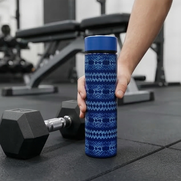 INSULATED SWEAT BOTTLE - 500 ML - TRIBAL IKAT WAVE