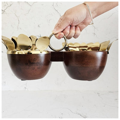 Luxe Gifting - Crown - Divided Nut Bowl