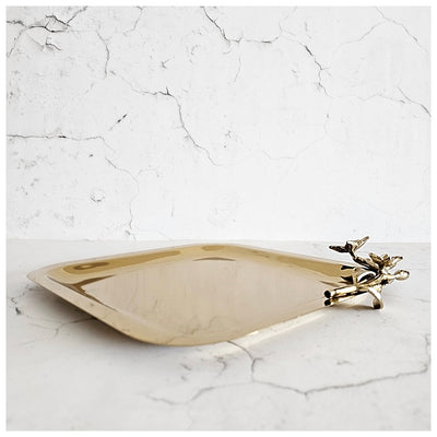 Luxe Gifting - Square Tray - Gold Floral