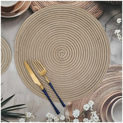 TABLEMATS/PLACEMATS - JUTE BEIGE (SET OF 4)