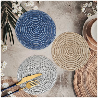 TABLEMATS/PLACEMATS - JUTE BEIGE (SET OF 4)