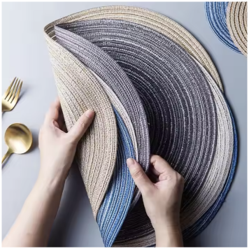TABLEMATS/PLACEMATS - JUTE SILVER (SET OF 4)