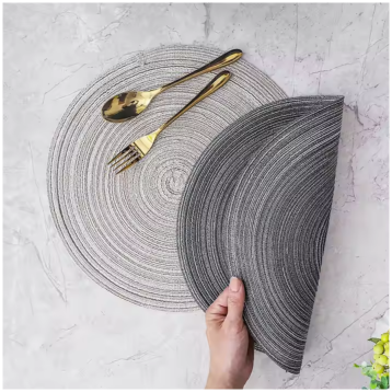 TABLEMATS/PLACEMATS - JUTE SILVER (SET OF 4)