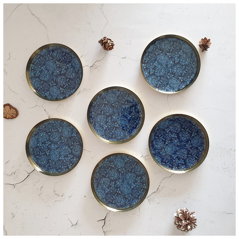 COASTERS, METAL (Set Of 6) - INK IVY