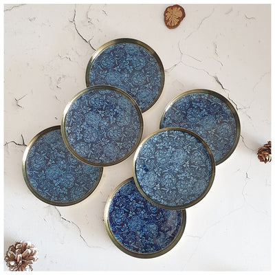 COASTERS, METAL (Set Of 6) - INK IVY