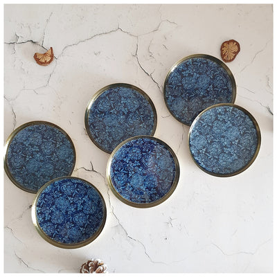 COASTERS, METAL (Set Of 6) - INK IVY