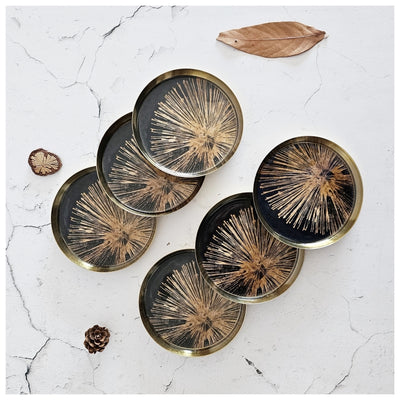 COASTERS, METAL (Set Of 6) - CONSTELLATION