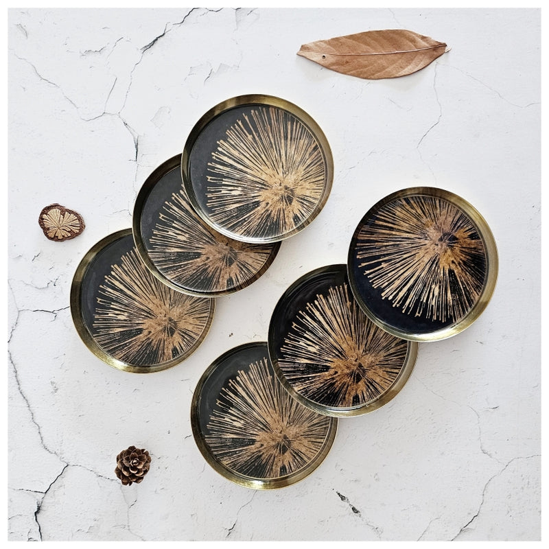 COASTERS, METAL (Set Of 6) - CONSTELLATION