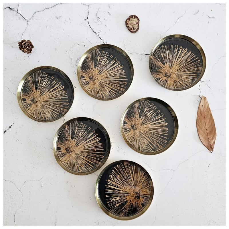 COASTERS, METAL (Set Of 6) - CONSTELLATION