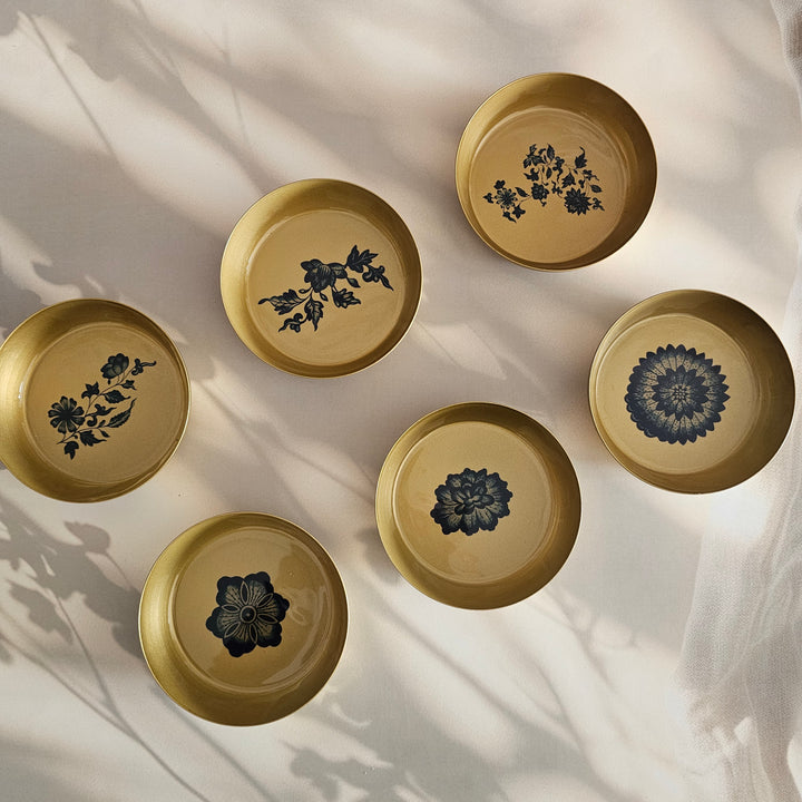 Metal Coaster (Deep) S6 - Gift Set - Mughal Indigo