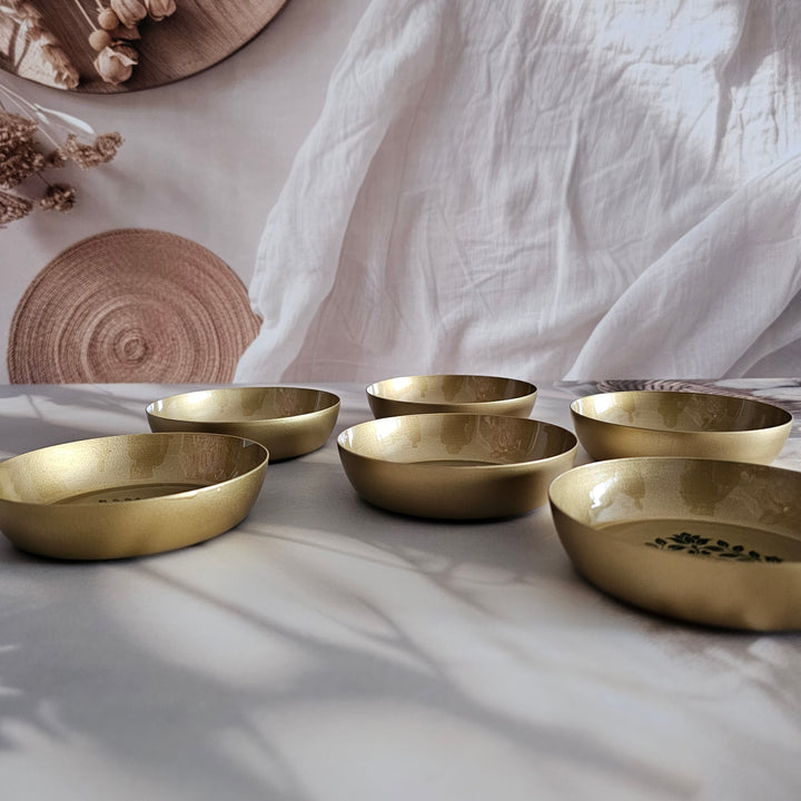 Metal Coaster (Deep) S6 - Gift Set - Mughal Motifs