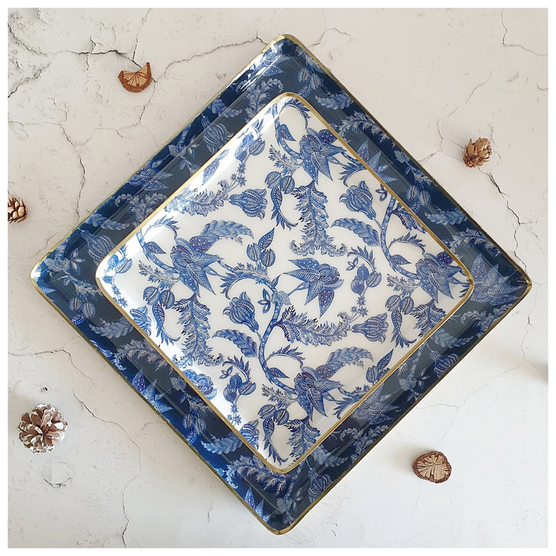 Metal Platter & Tray (Square, Set of 2) - Knights