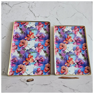 Metal Platter & Tray (Rectangle, Set of 2) - Razzle Dazzle