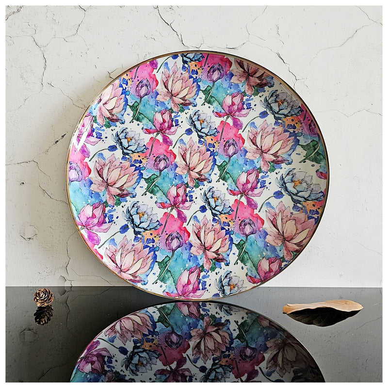 Metal Platter & Tray - Round - Kamalam