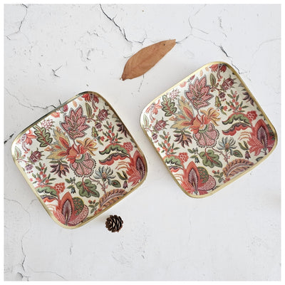 Metal Square Platter Set of 2 - Kalam