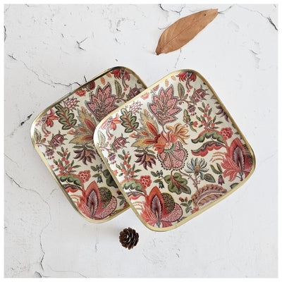 Metal Square Platter Set of 2 - Kalam