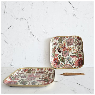 Metal Square Platter Set of 2 - Kalam