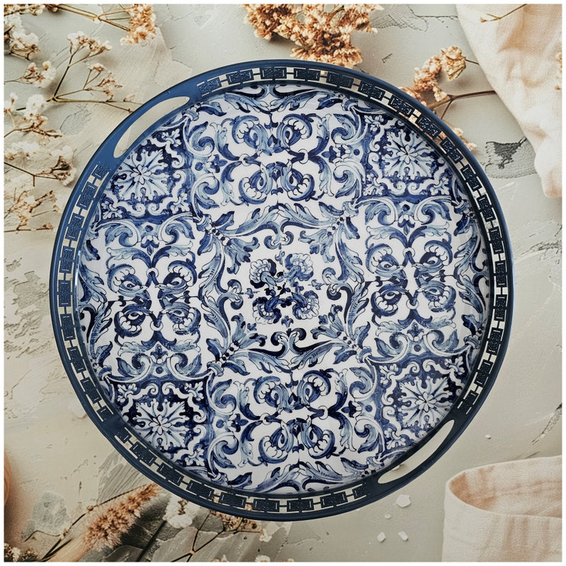 Serving Tray - Round - Laser Cut Metal - Set of 2 - Bodrum