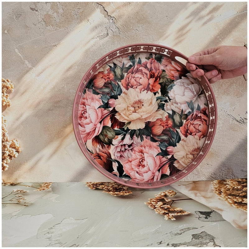 Serving Tray - Round - Laser Cut Metal - Set of 2 - Britain