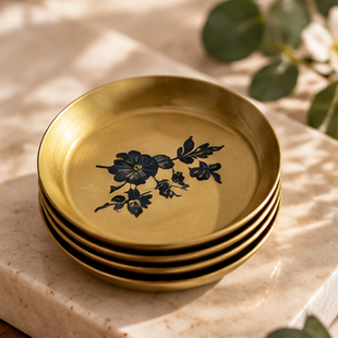 Metal Coaster (Deep) S6 - Gift Set - Mughal Indigo