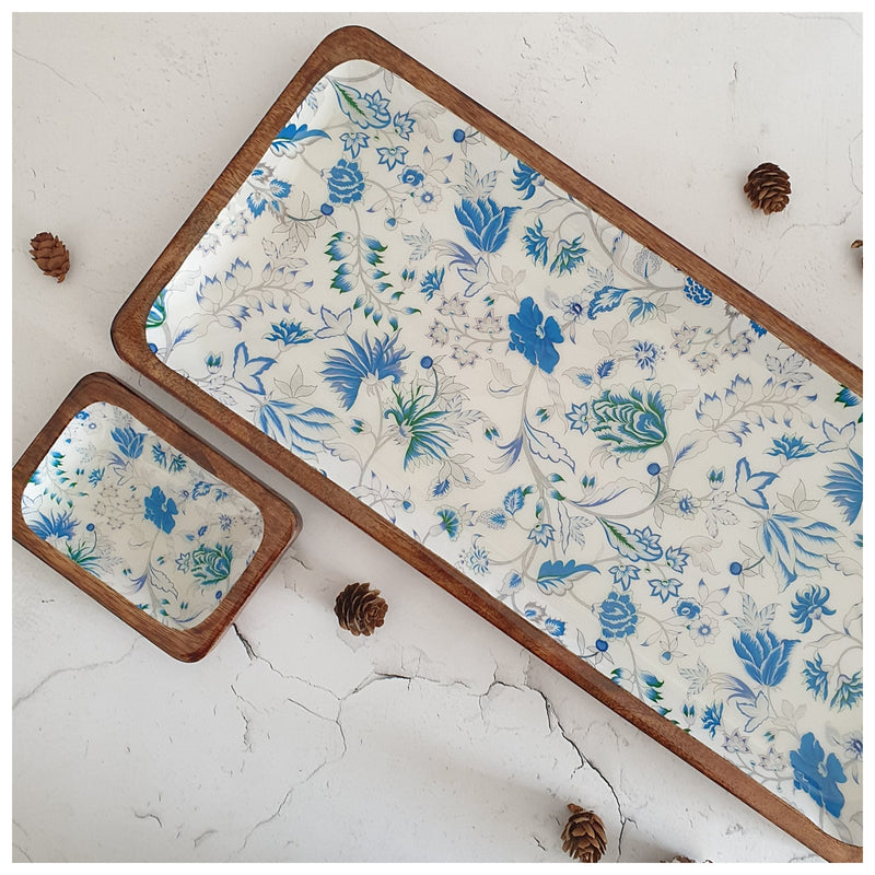 RECTANGLE PLATTER WITH BOWL - CARIBBEAN FLORAL