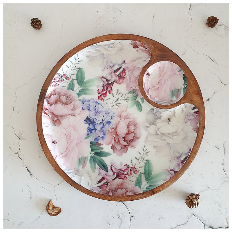 Chip & Dip Platter - Side Bowl - Fuschia