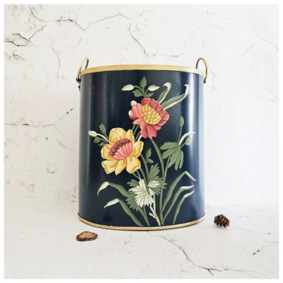 HAND PAINTED - PAPER BIN - MIDNIGHT BLUE