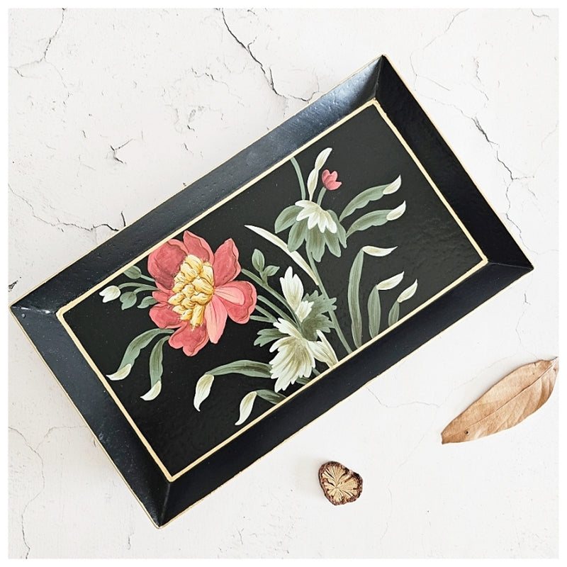 HAND PAINTED - PENCIL SHAPE TRAY - MIDNIGHT BLACK