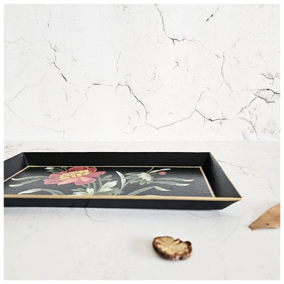 HAND PAINTED - PENCIL SHAPE TRAY - MIDNIGHT BLACK