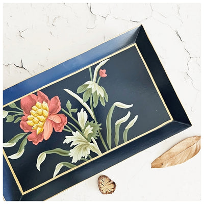 HAND PAINTED - PENCIL SHAPE TRAY - MIDNIGHT BLUE
