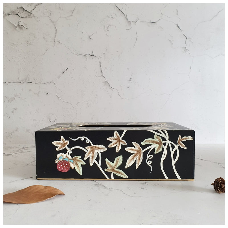 HAND PAINTED - TISSUE BOX - MID SUMMER NIGHT