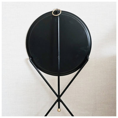 HAND PAINTED - TRIPOD STAND TABLE TOP - MIDNIGHT BLACK