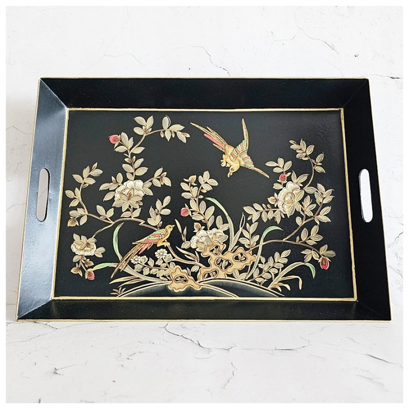 HAND PAINTED - SERVING TRAY RECTANGLE - ENGLISH VINTAGE