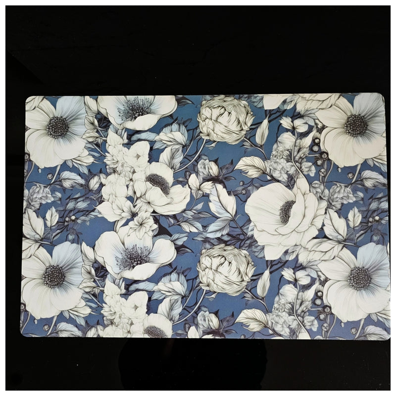WIPE CLEAN TABLEMATS/PLACEMATS - BLUE HIBISCUS
