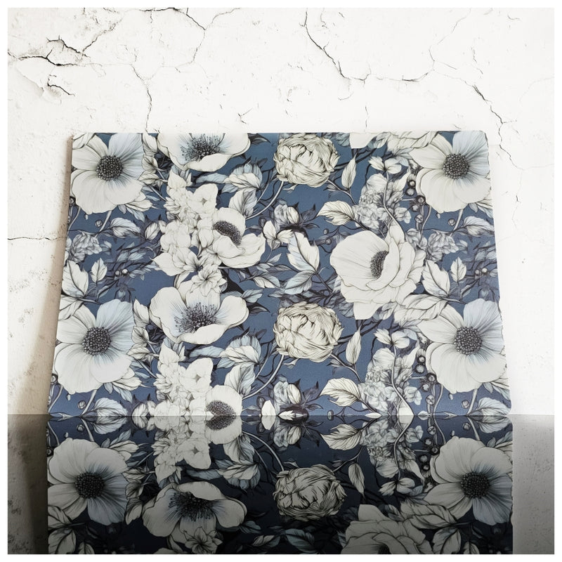 WIPE CLEAN TABLEMATS/PLACEMATS - BLUE HIBISCUS