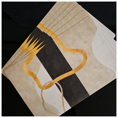 WIPE CLEAN TABLEMATS/PLACEMATS - SABLE GOLD