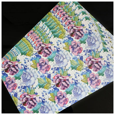 WIPE CLEAN TABLEMATS/PLACEMATS - IRIS BLOOM