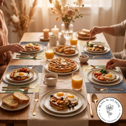 WIPE CLEAN TABLEMATS/PLACEMATS - ABSTRACT GOLDEN LEAF