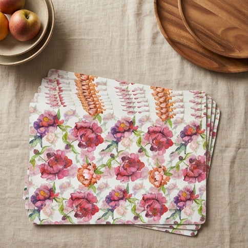 WIPE CLEAN TABLEMATS/PLACEMATS - COUNTRY ROSE