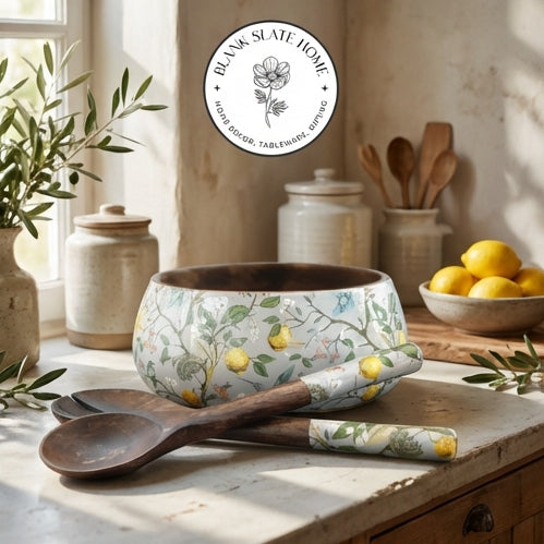 Salad Bowl - Large - Wooden Servers - Humming Bird