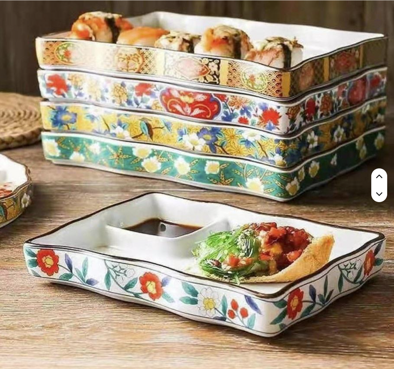 Ceramic - Dimsum, Sushi, Small Bites Starter/Serving/Chip & Dip Dish - Rectangle Medium