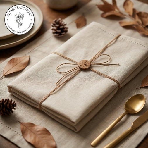 Table Cloth - Cotton - Classic Beige Solid