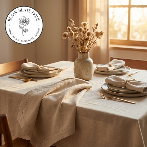 Table Cloth - Cotton - Classic Beige Solid